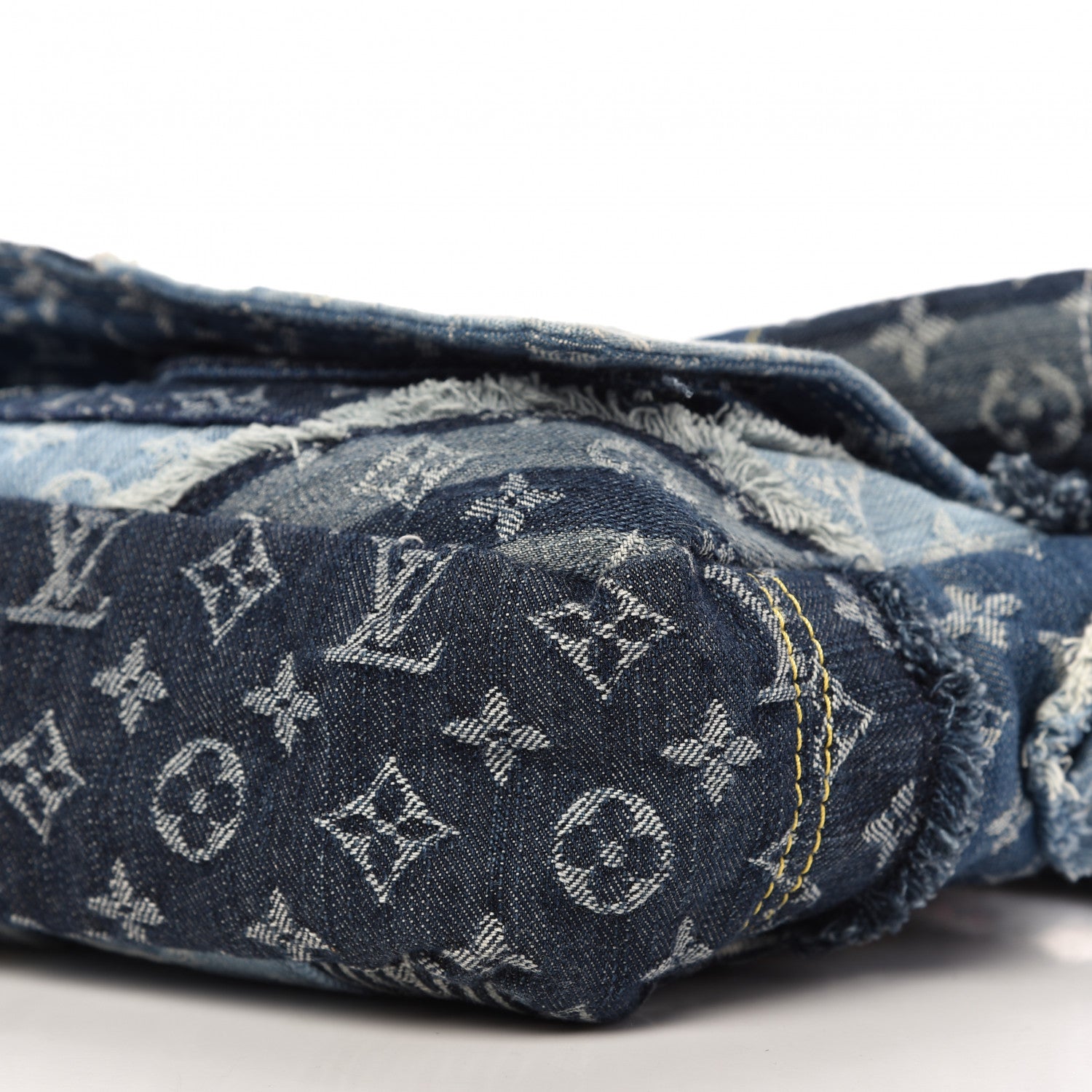 Louis Vuitton Denim Patchwork Posty Messenger Bag Blue 7 of 12
