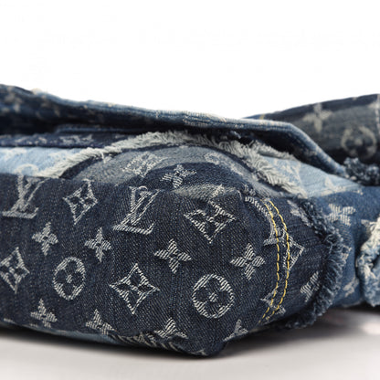 Louis Vuitton Denim Patchwork Posty Messenger Bag Blue 7 of 12