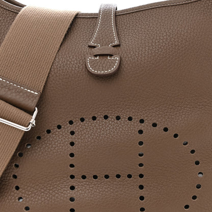 Hermes Taurillon Clemence Evelyne III PM Etoupe 8 of 11