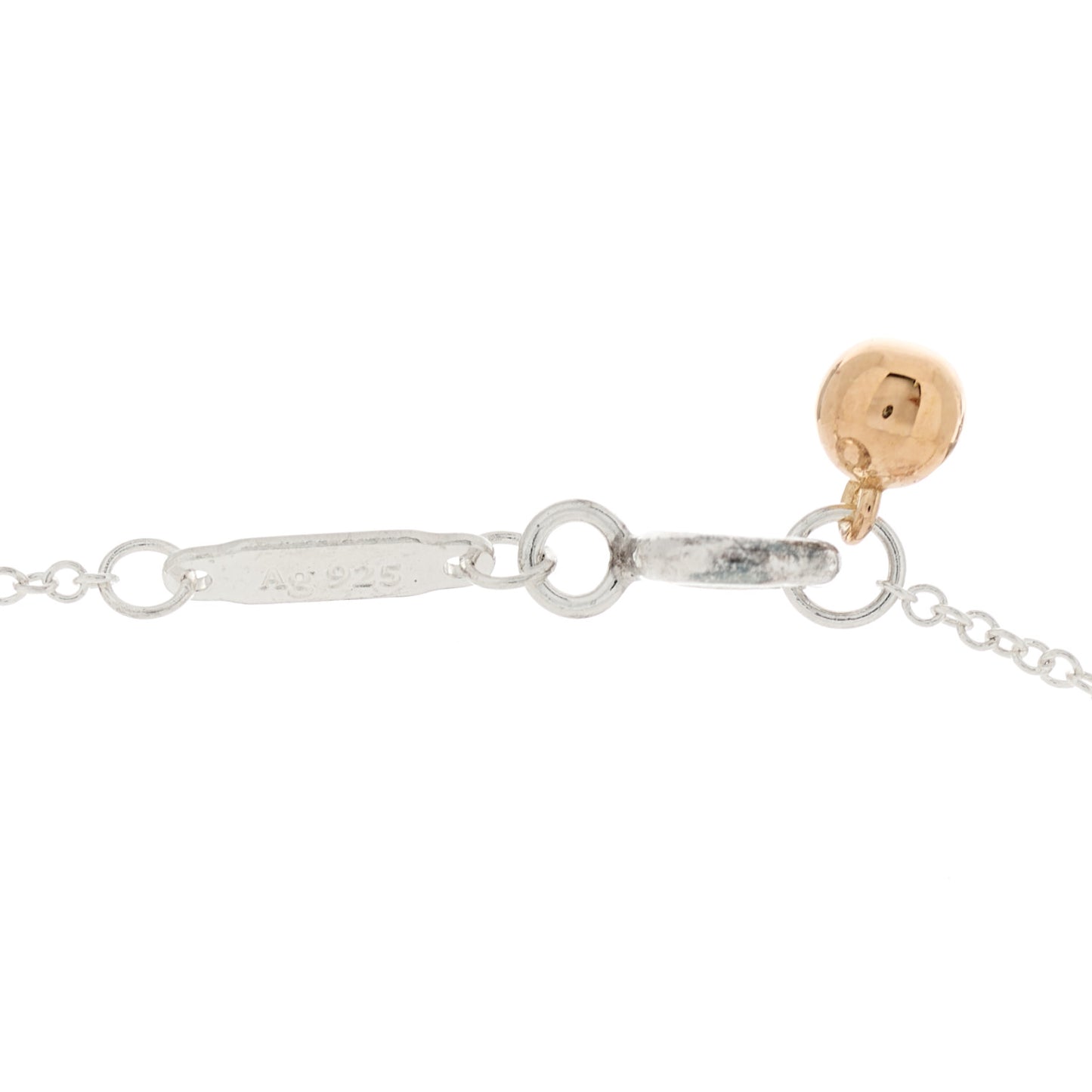 Sterling Silver 18K Rose Gold Return to Tiffany Love Bugs Ladybug Pendant Necklace
