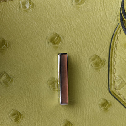 Hermes Ostrich Birkin 30 Vert Anis 19 of 29