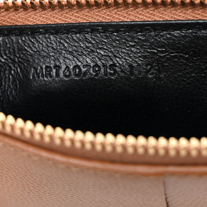 Saint Laurent Grain De Poudre Matelasse Chevron Monogram Fragments Zippered Card Case 7 of 8