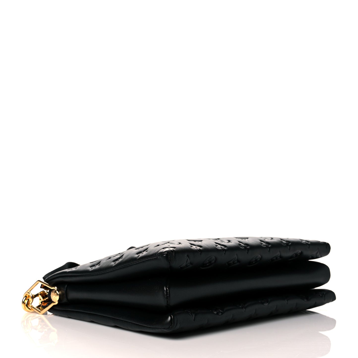Lambskin Embossed Monogram Coussin MM Black