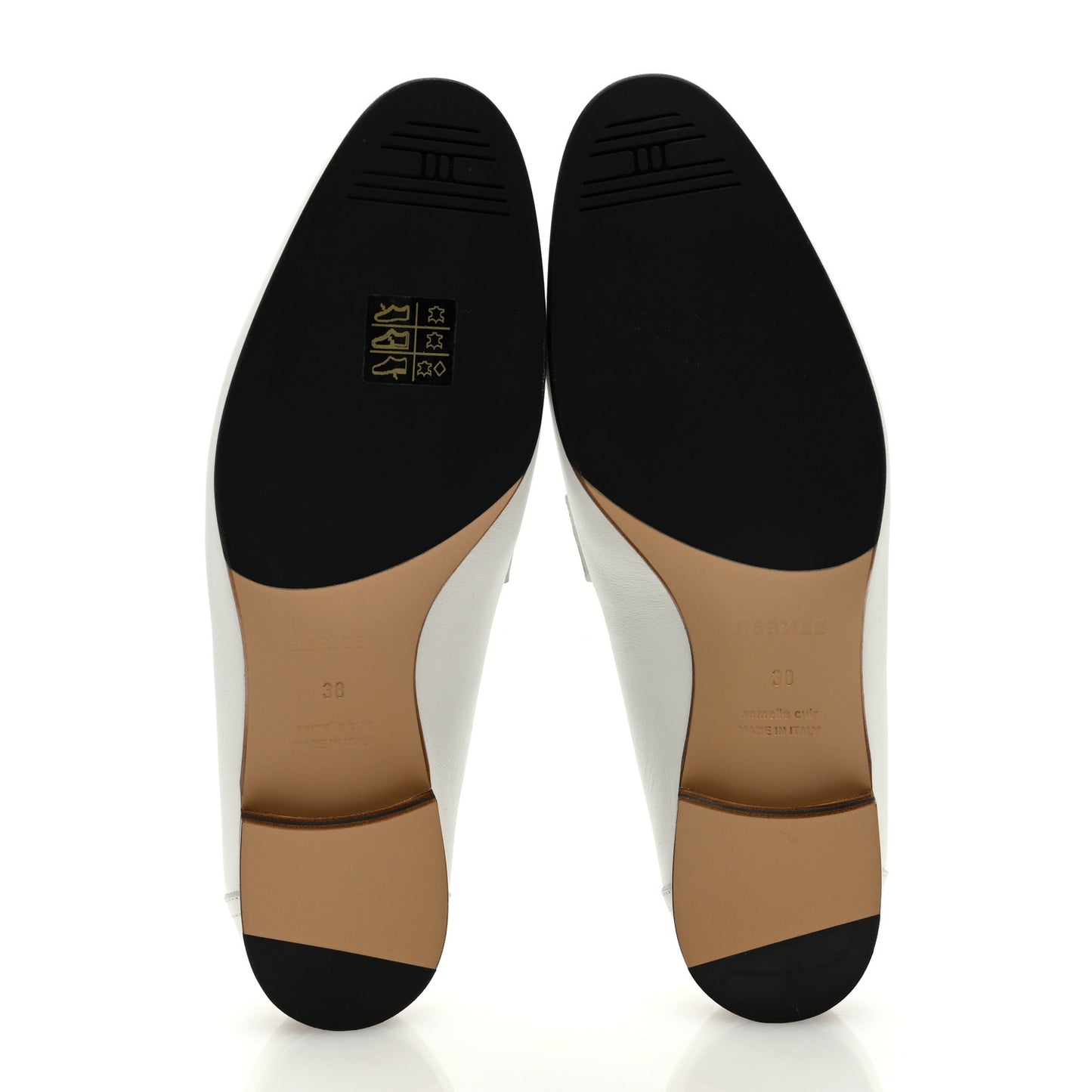 Calfskin Womens Royal Loafers 38 White
