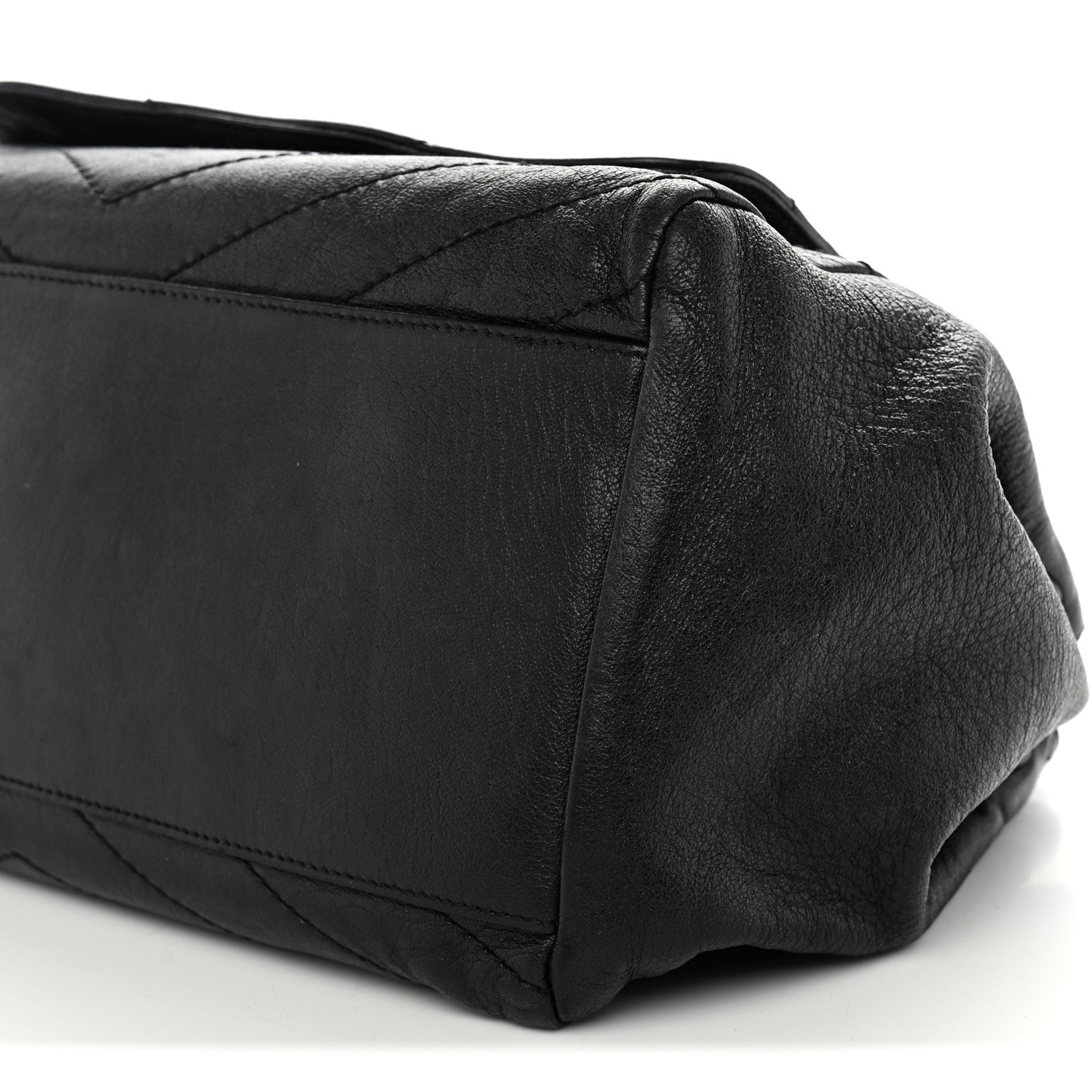 Saint Laurent Vintage Lambskin Chevron Monogram Medium Nolita Black 9 of 12