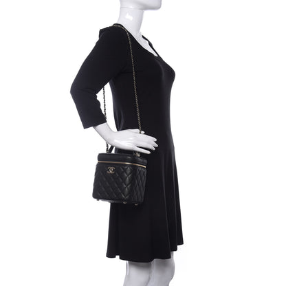 Chanel Caviar Quilted Small Vanity Case With Chain Black 2 of 10