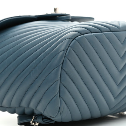 Chanel Calfskin Chevron Quilted Large Urban Spirit Backpack Light Blue 7 of 9