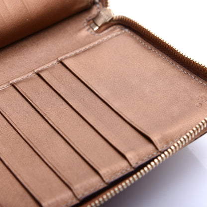 Gucci Metallic Guccissima Twins Zip Around Organizer Wallet Bronze 10 of 14