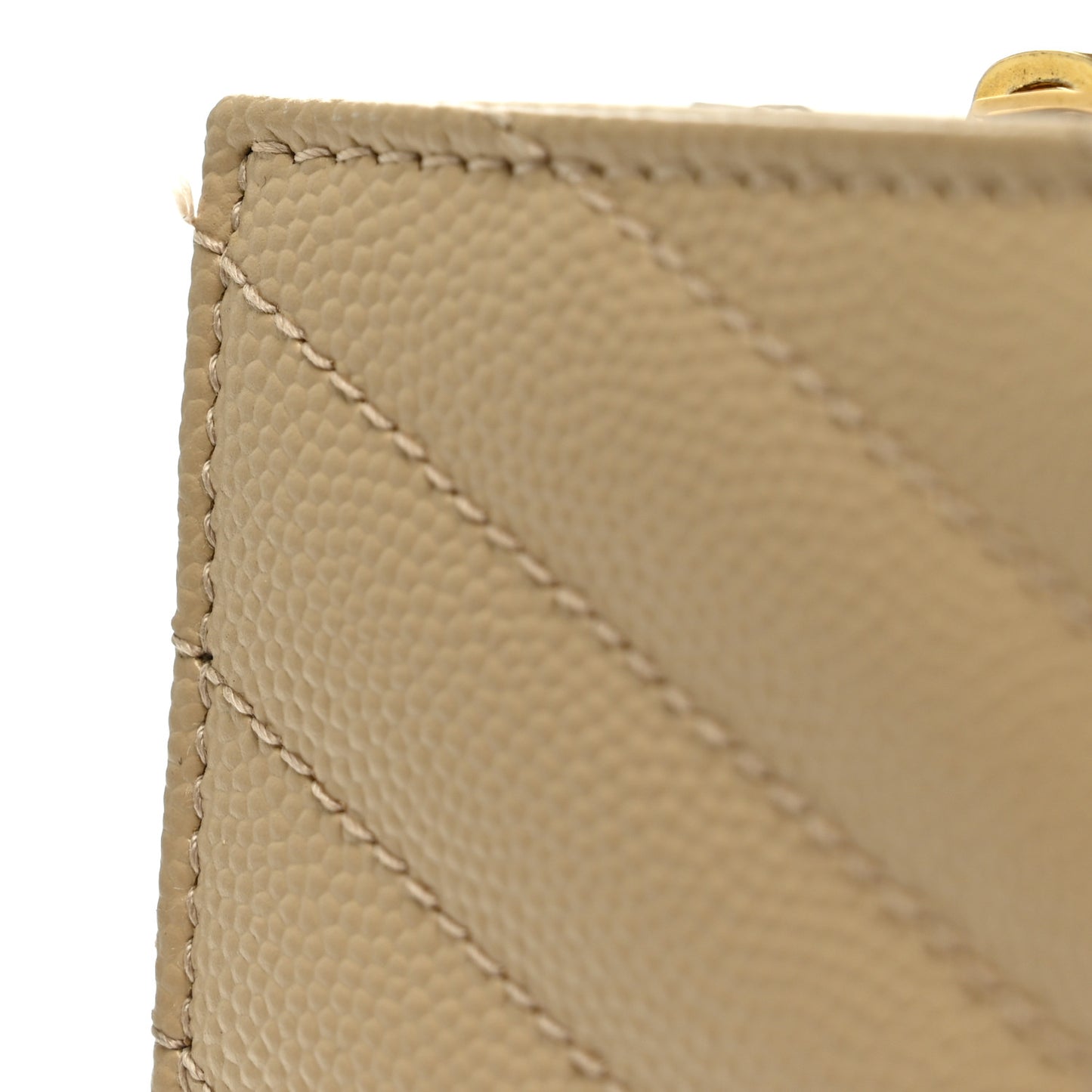 Grain De Poudre Matelasse Chevron Monogram Chain Wallet Nude Powder Nude Powder