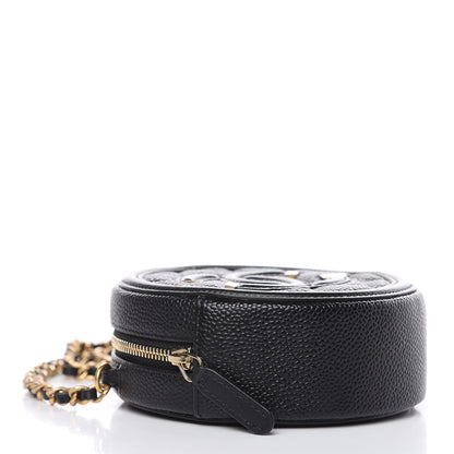 Chanel Caviar Quilted Round Filigree Crossbody Black 4 of 8