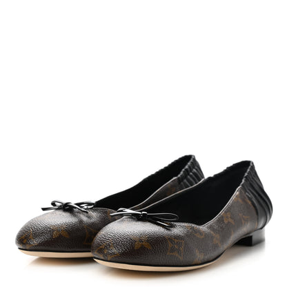Louis Vuitton Monogram Lambskin Patent Joy Ballerina Flats 39 Black 3 of 8