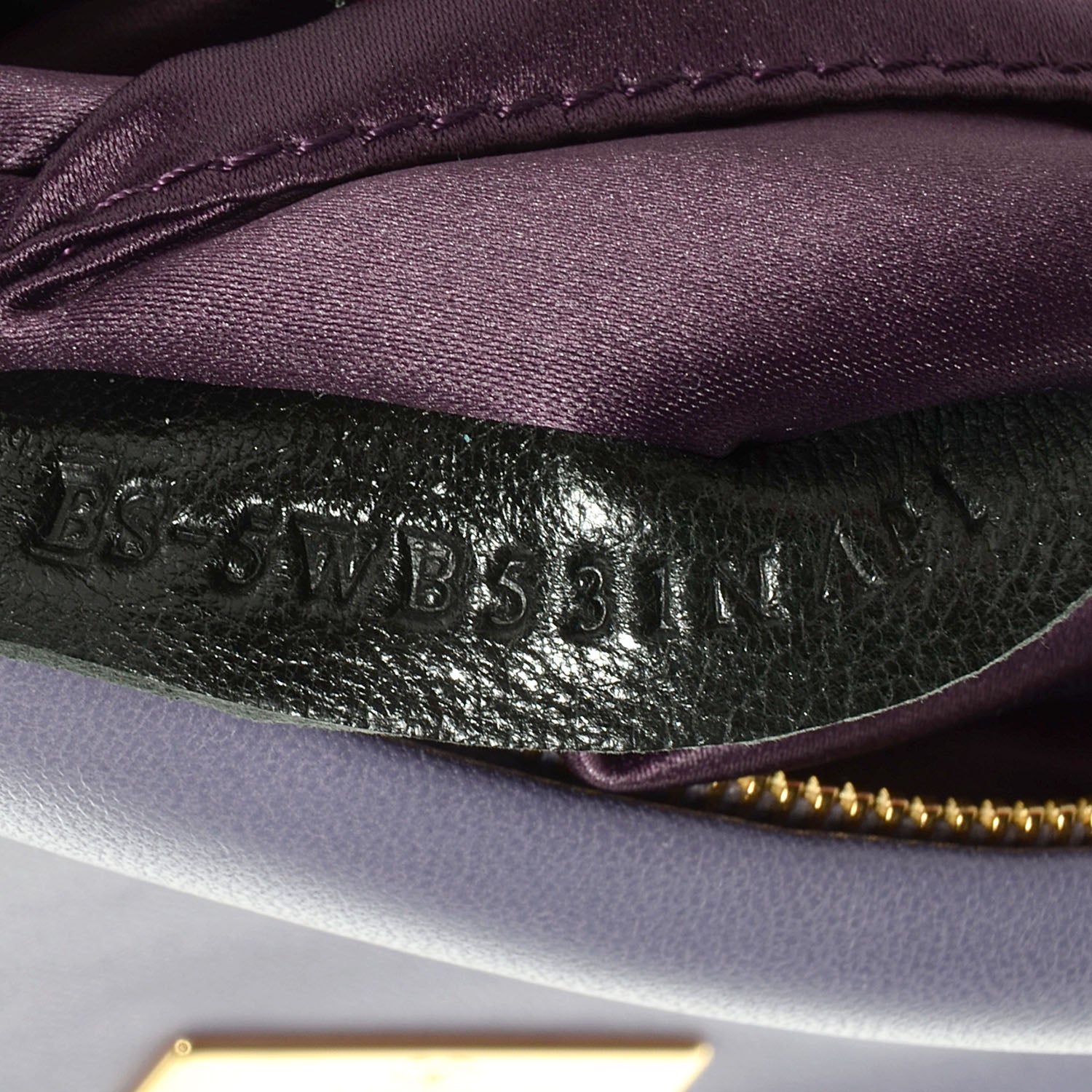 Valentino Garavani Nappa Leather Draped Rose Wristlet Purple 7 of 9