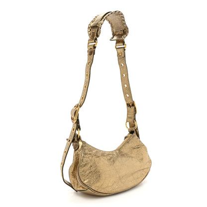 Balenciaga Metallic Agneau Arena Le Cagole Shoulder Bag XS Gold 3 of 18