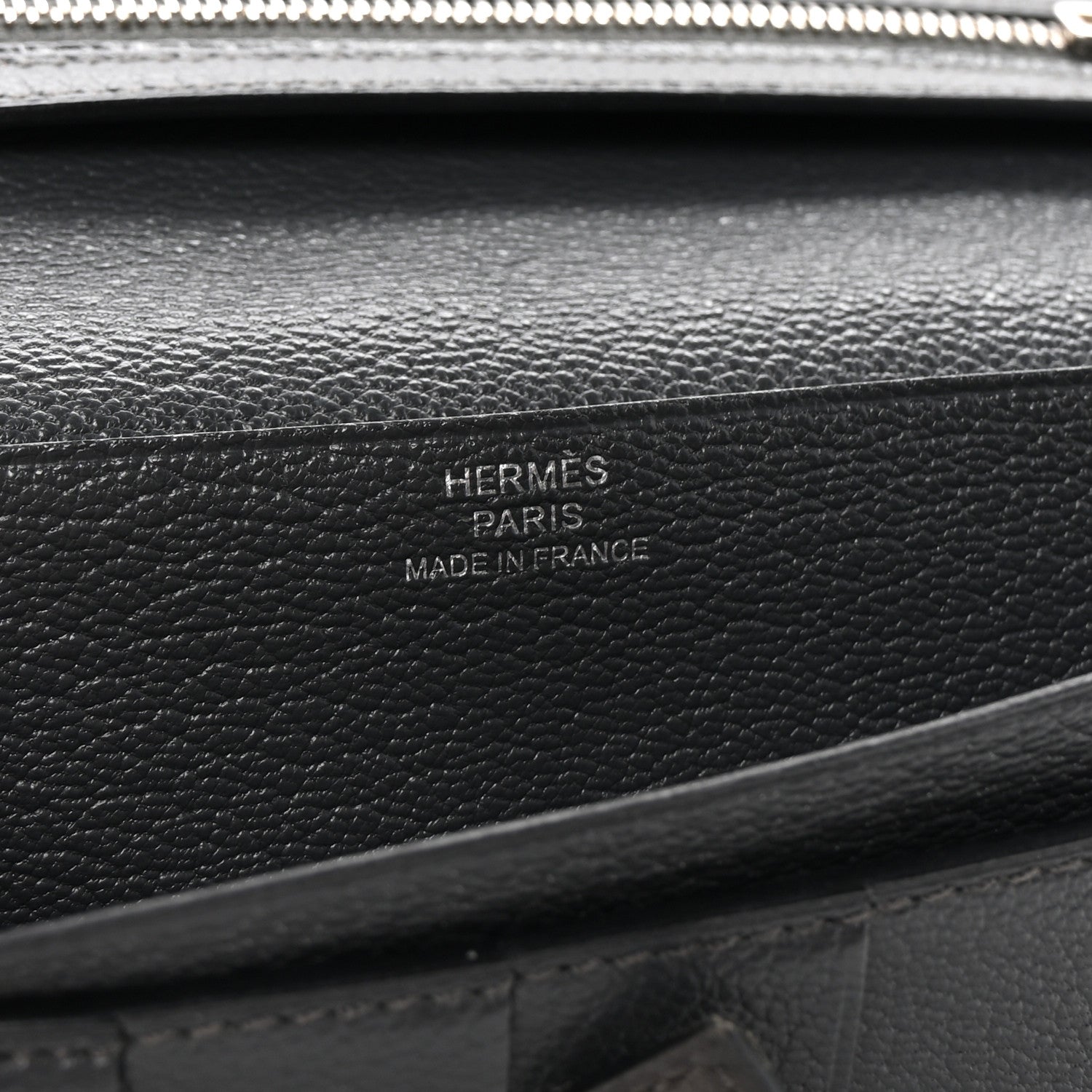 Hermes Ostrich Bearn Wallet Graphite 6 of 7