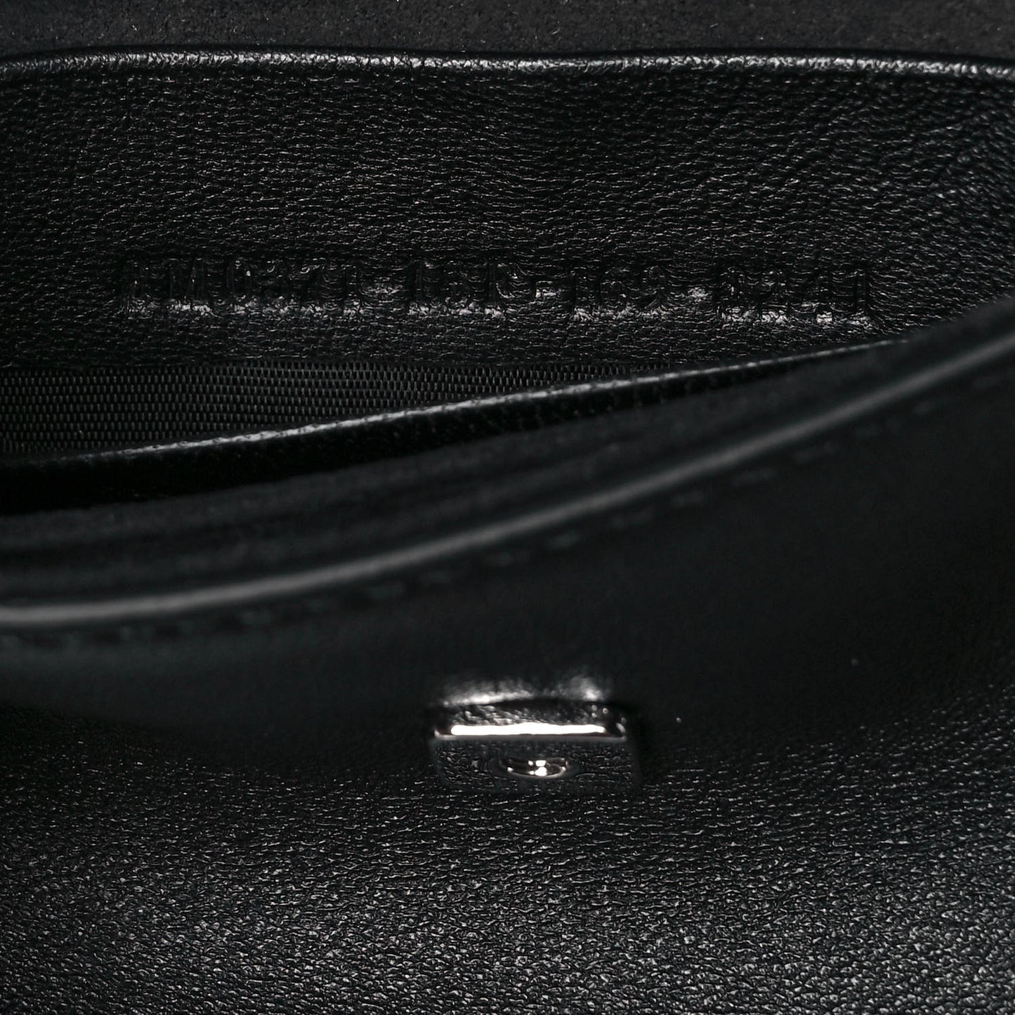 Shiny Nappa Trapuntata Micro Double Baguette Black