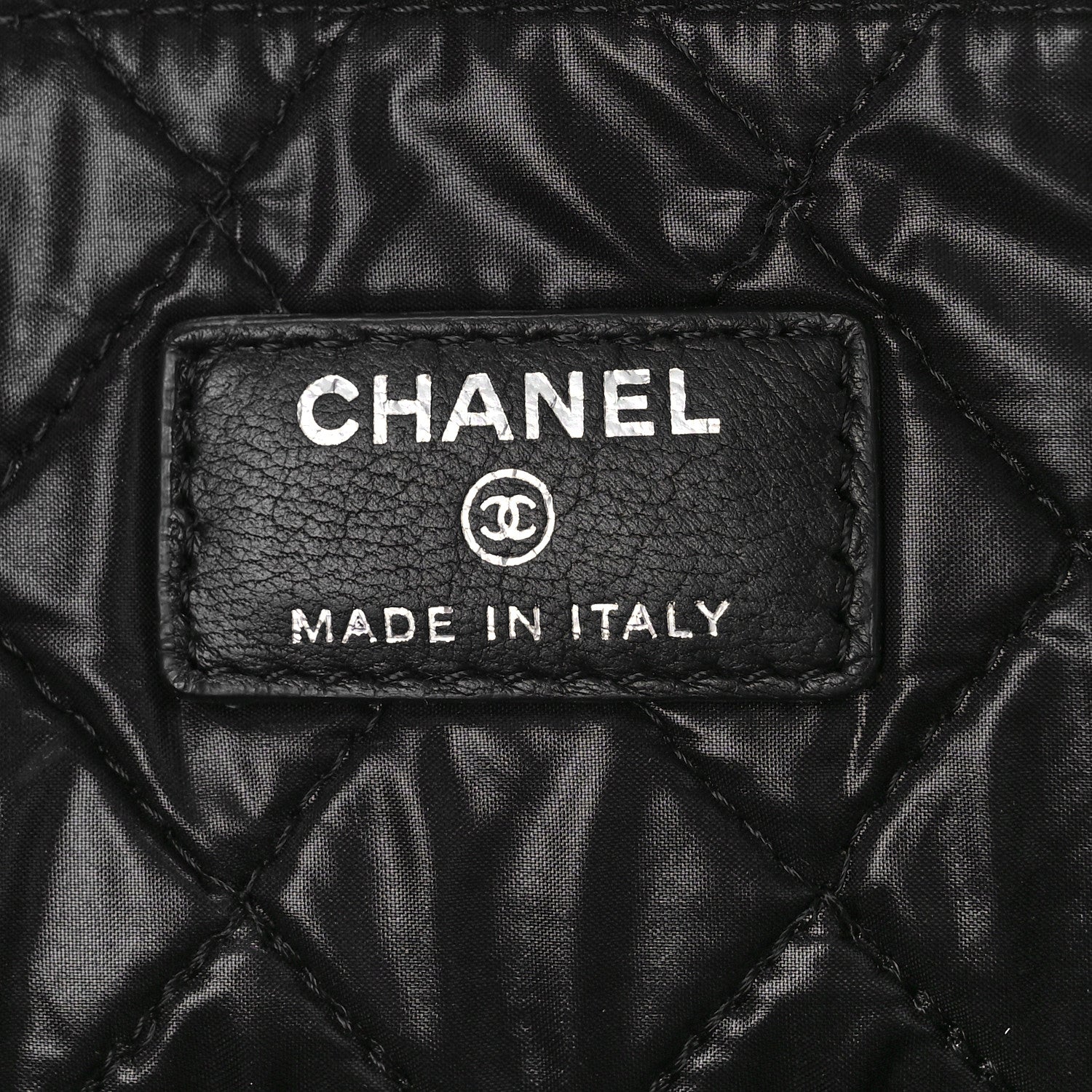 Chanel Lambskin Patent Quilted Large Cosmetic Case Black 7 of 12