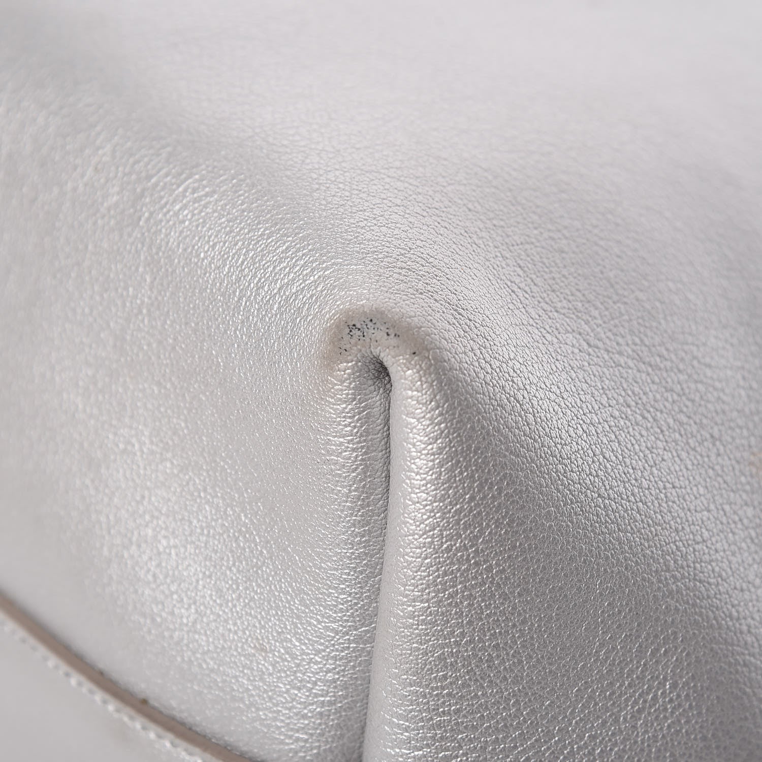 Saint Laurent Metallic Calfskin Large Shopping Tote Silver 16 of 16