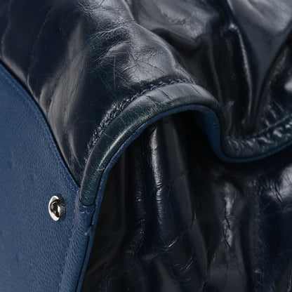 Chanel Glazed Calfskin Large Deauville Tote Blue 12 of 14