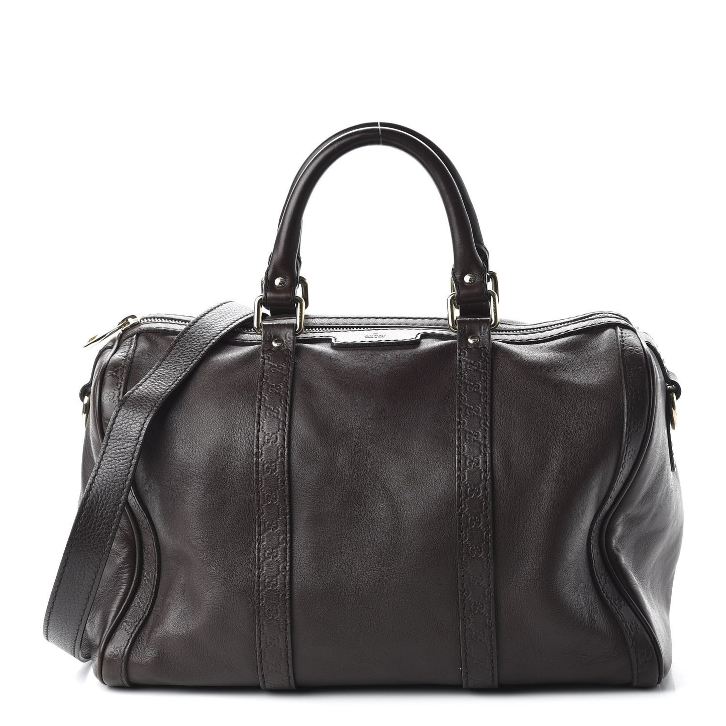 Calfskin Microguccissima Trim Medium Boston Brown