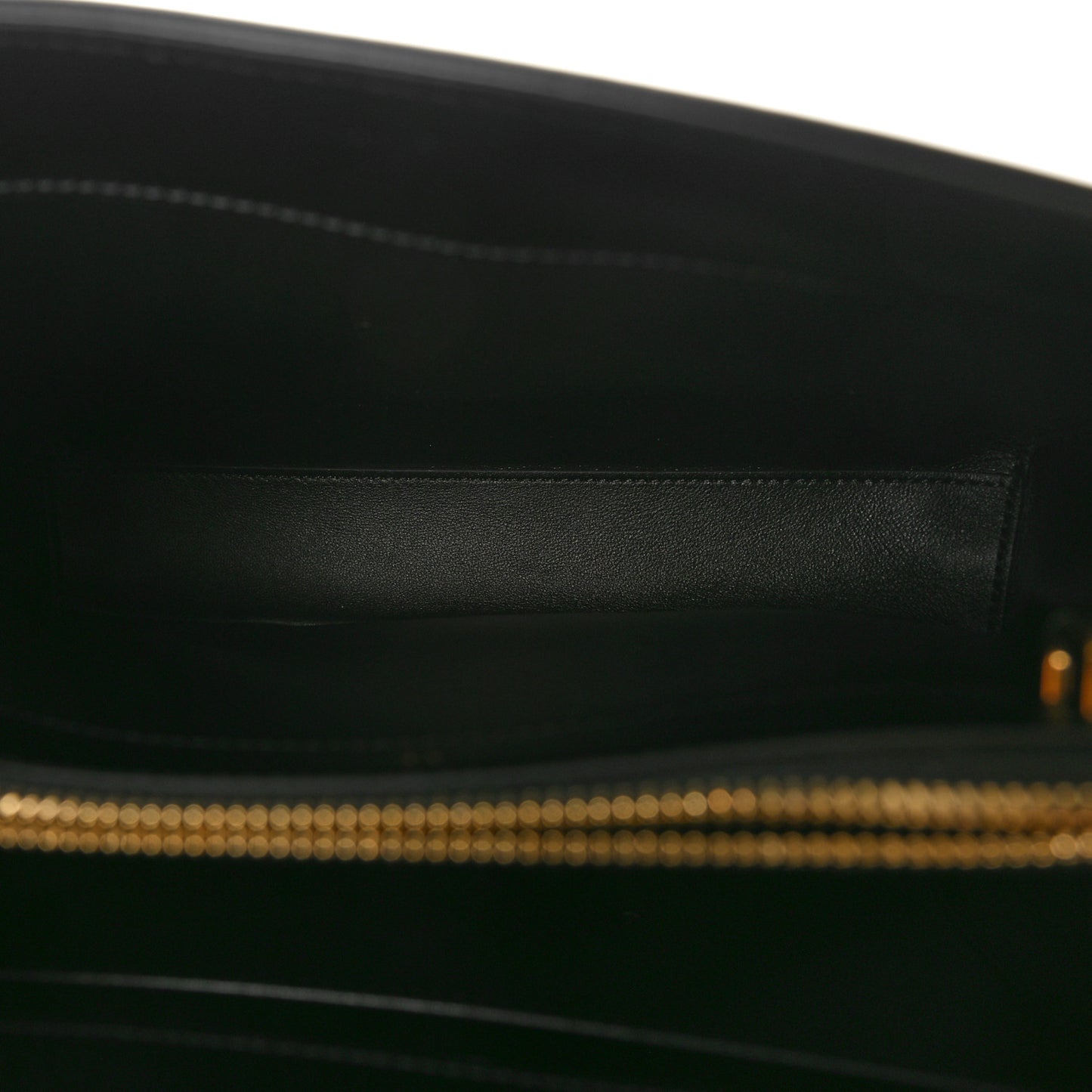 Satinated Calfskin Small 16 Top Handle Bag Black