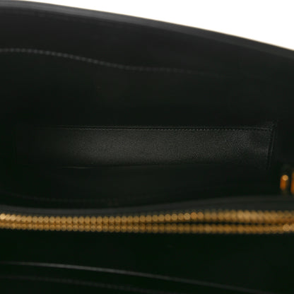 Celine Satinated Calfskin Small 16 Top Handle Bag Black 5 of 10