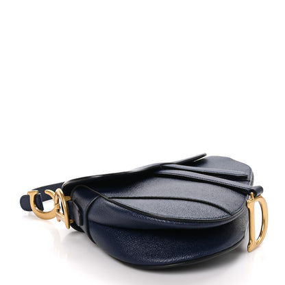 Christian Dior Grained Calfskin Saddle Bag Navy 4 of 10