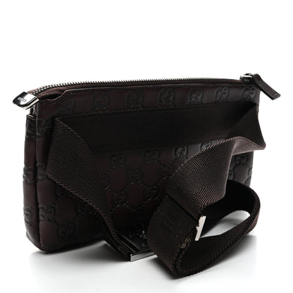 Gucci Guccissima Waist Belt Bag Dark Brown 3 of 10