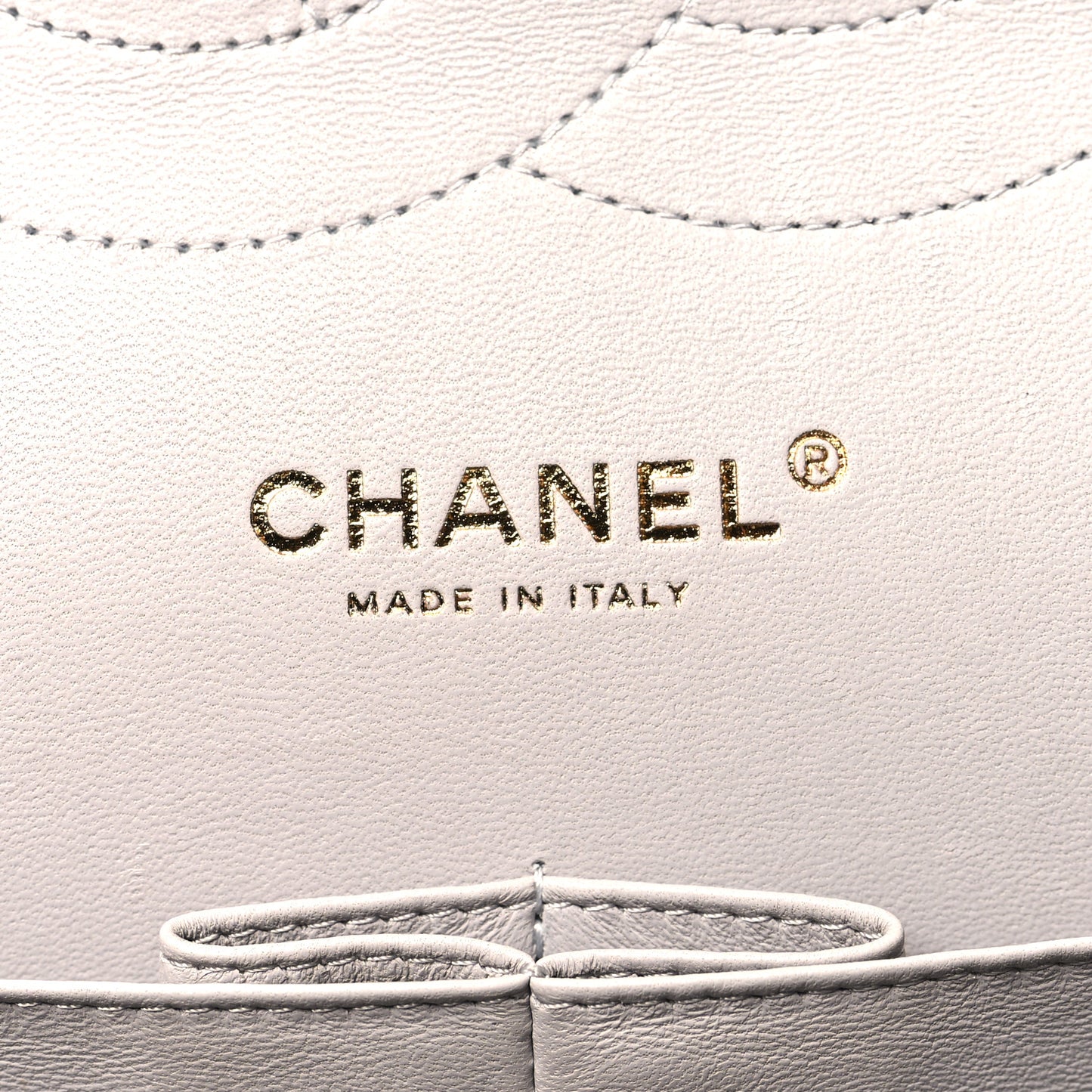 Caviar Quilted Jumbo Double Flap Grey