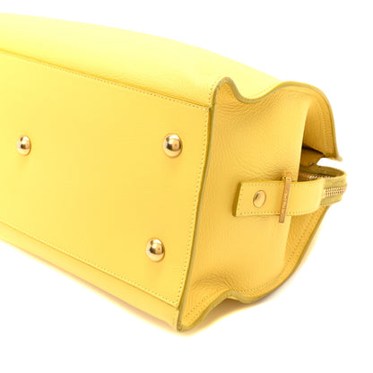 Saint Laurent Calfskin Small Classic Y Cabas Yellow 10 of 10