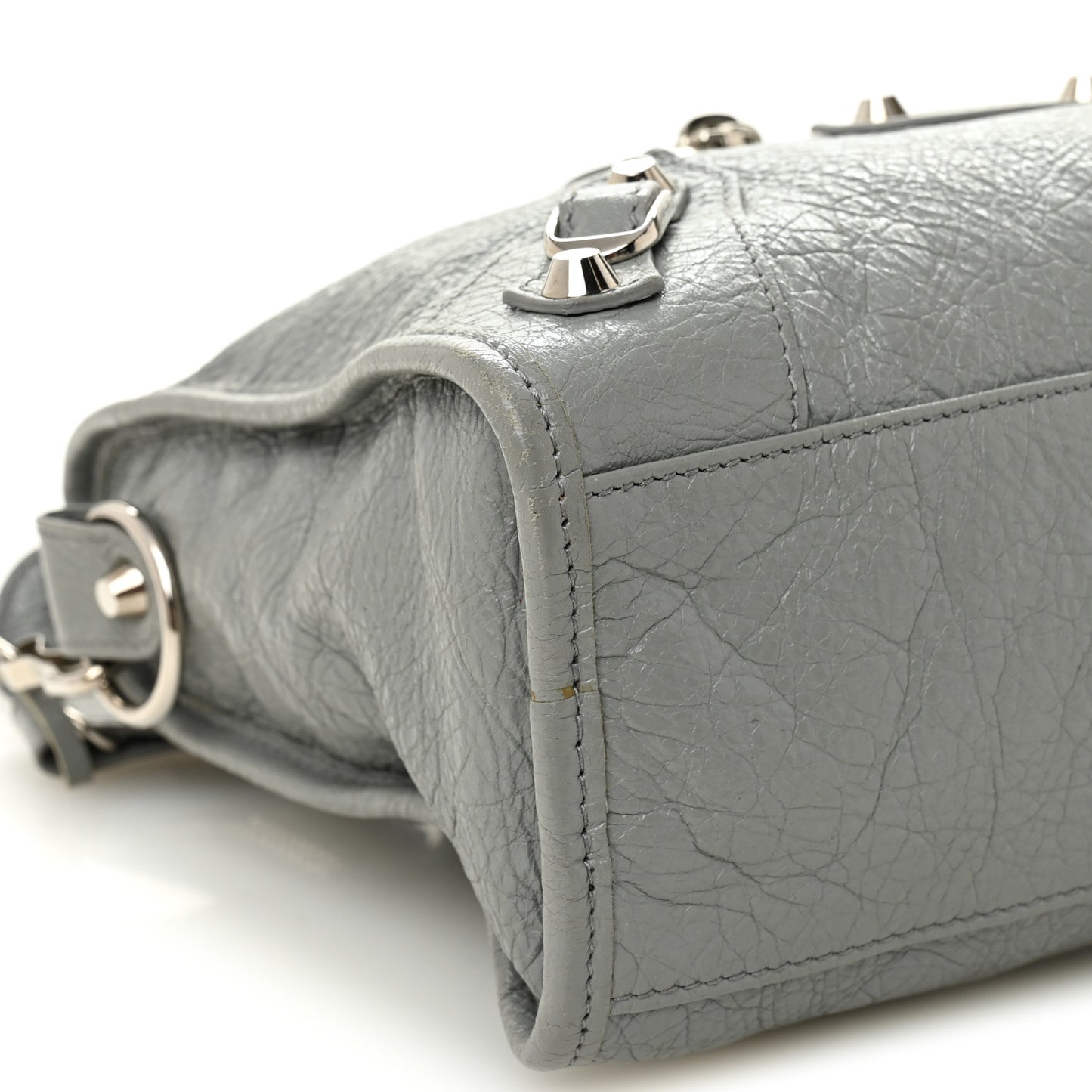 Agneau Classic Silver Hardware S City Gris Haussmannien