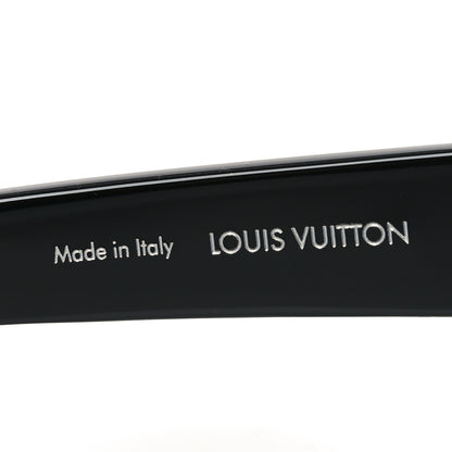 Louis Vuitton Acetate Frog Round Square Sunglasses Z3089U Black Blue 5 of 7