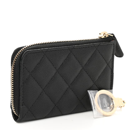 Chanel Caviar Quilted Zipped Key Holder Case Black 3 of 8