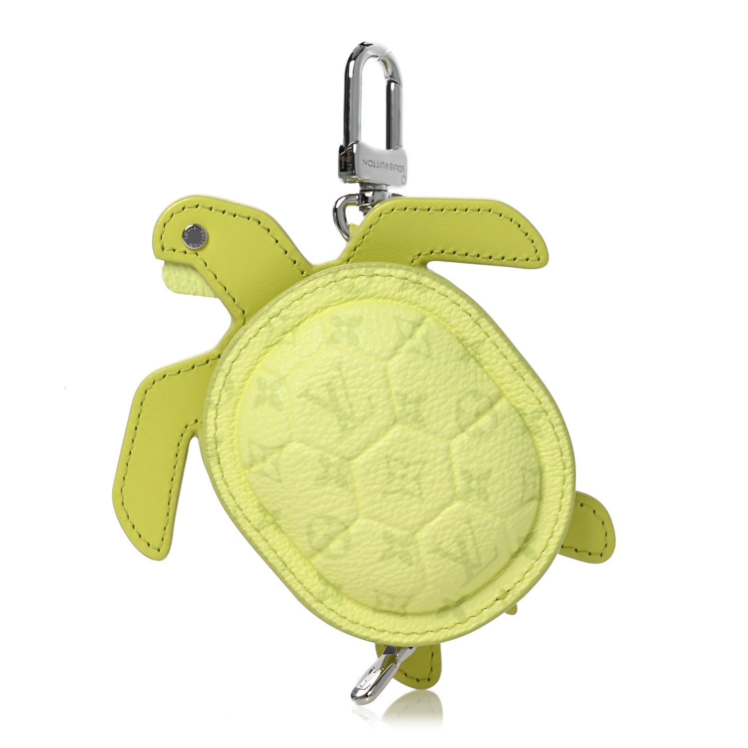 Louis Vuitton Monogram Calfskin Turtle Pouch Bag Charm Lime 1 of 5