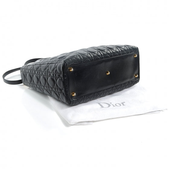 Christian Dior Lambskin Cannage Large Lady Dior Black 4 of 10