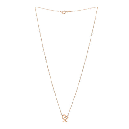 Tiffany 18K Rose Gold Mini Paloma Picasso Loving Heart Pendant Necklace 3 of 4