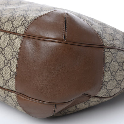 Gucci GG Supreme Monogram Margaux Calfskin Medium Nice Hobo Beige Ebony Acero 12 of 14