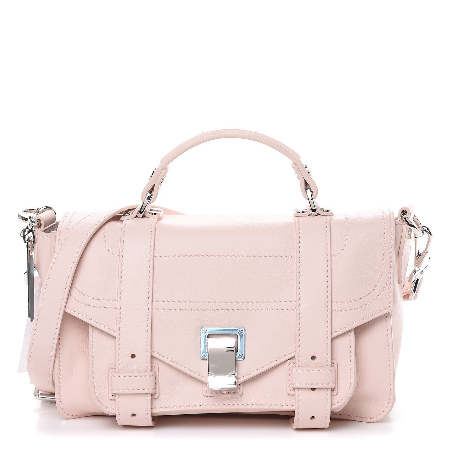 Grainy Calfskin Tiny PS1 Satchel Rose Quartz