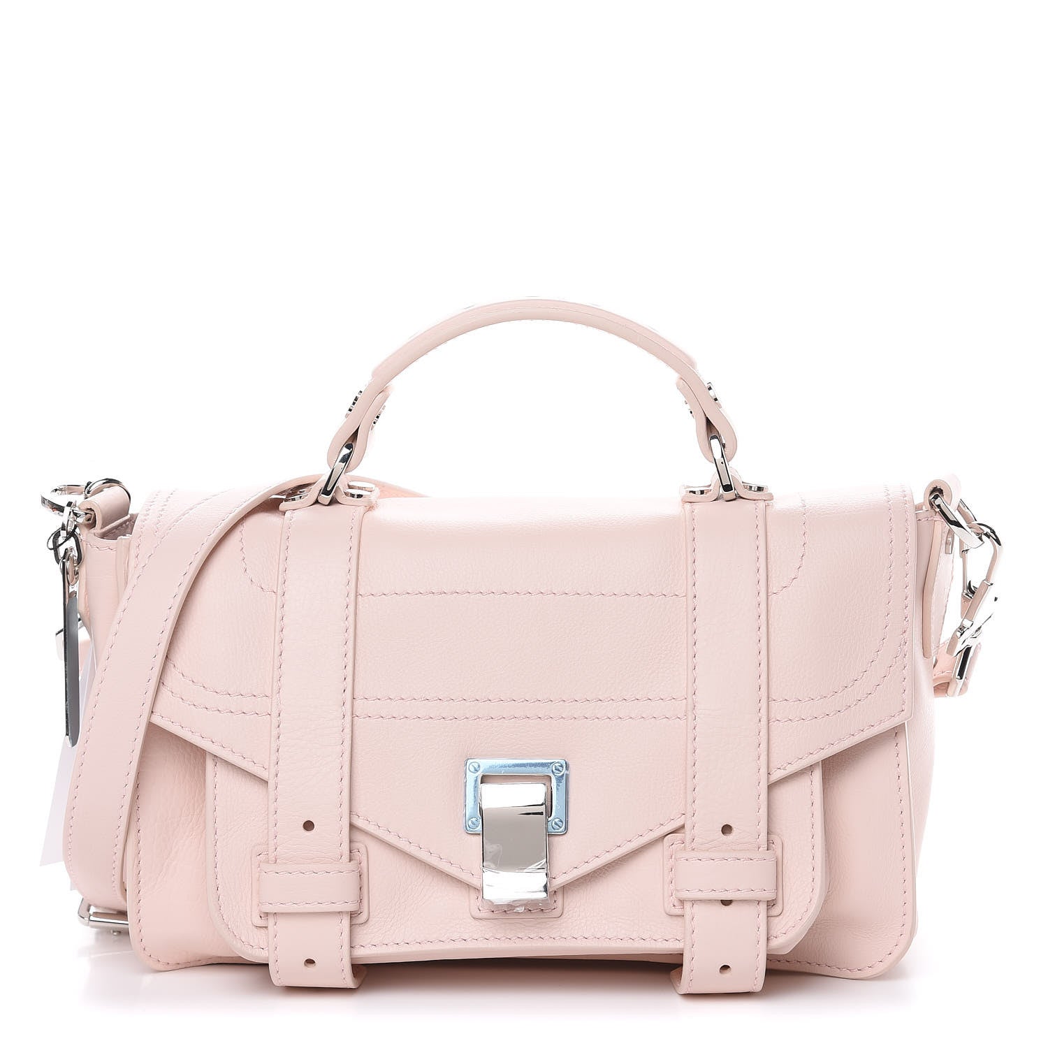 Proenza Schouler Grainy Calfskin Tiny PS1 Satchel Rose Quartz 1 of 9