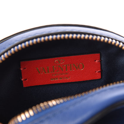 Valentino Garavani Calfskin VLogo Round Crossbody Bag Blue 6 of 10