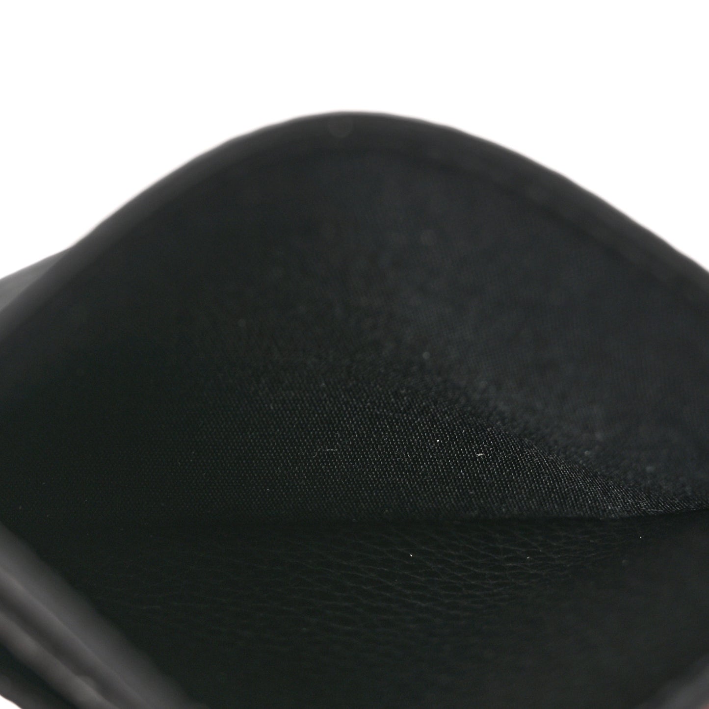 Grained Calfskin Logo Card Holder Black