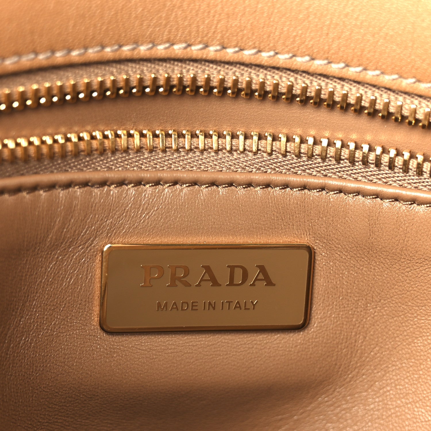 Prada Saffiano Mini Galleria Double Zip Tote Caramel 6 of 10