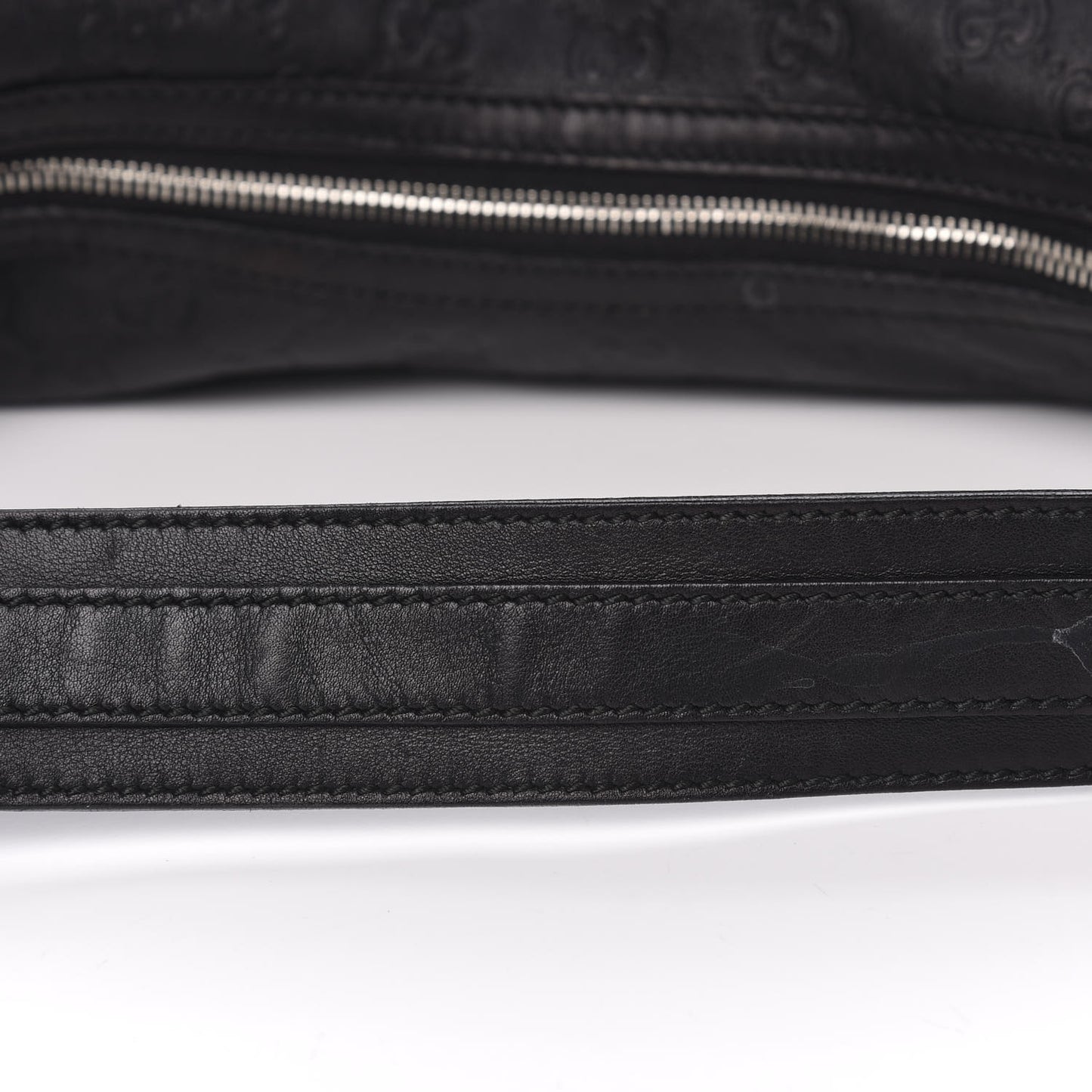 Guccissima Large GG Twins Hobo Black