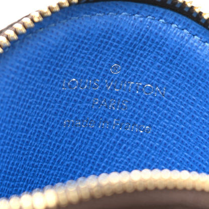 Louis Vuitton Monogram 2019 Christmas Animation Round Coin Purse Blue 6 of 7