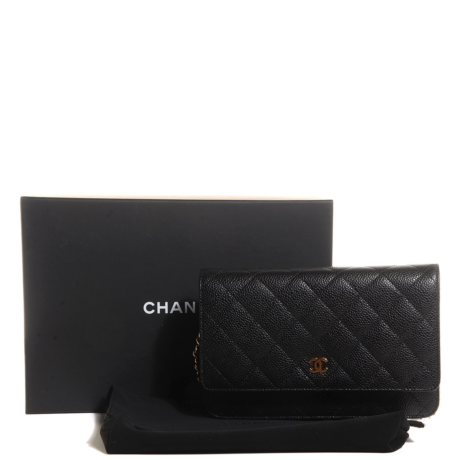 Chanel Caviar Quilted Wallet On Chain WOC Black 9 of 9