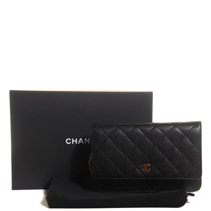 Chanel Caviar Quilted Wallet On Chain WOC Black 9 of 9