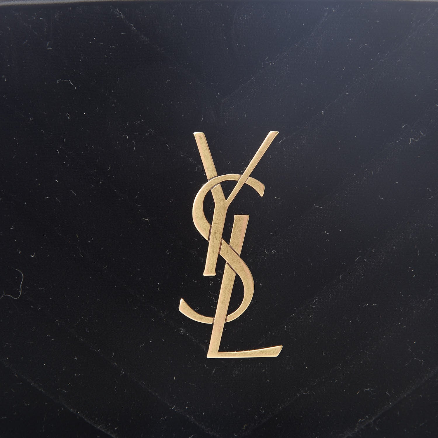 Saint Laurent Velour Matelasse Monogram Lou Belt Bag Black 7 of 10