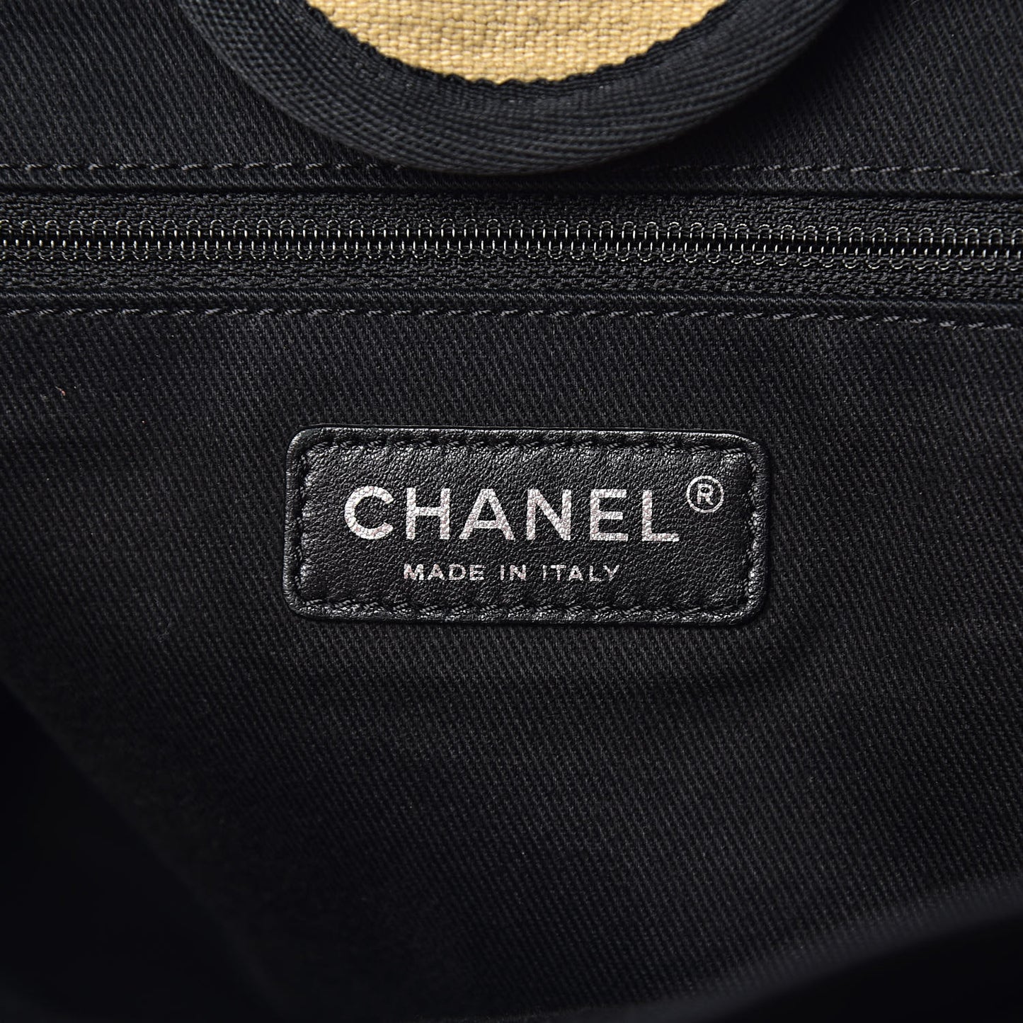 Canvas Large Deauville Tote Beige Black