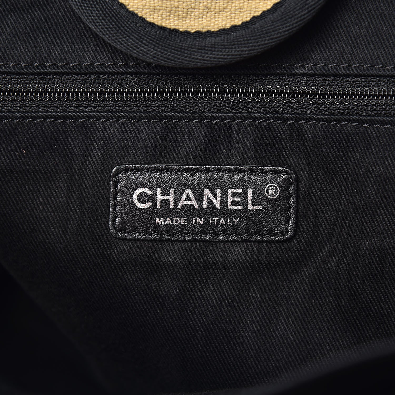 Chanel Canvas Large Deauville Tote Beige Black 6 of 14