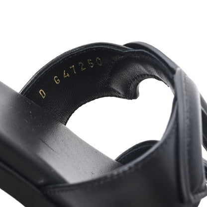 Chanel Lambskin CC Cut Out Mules Sandals 39 Black 9 of 10