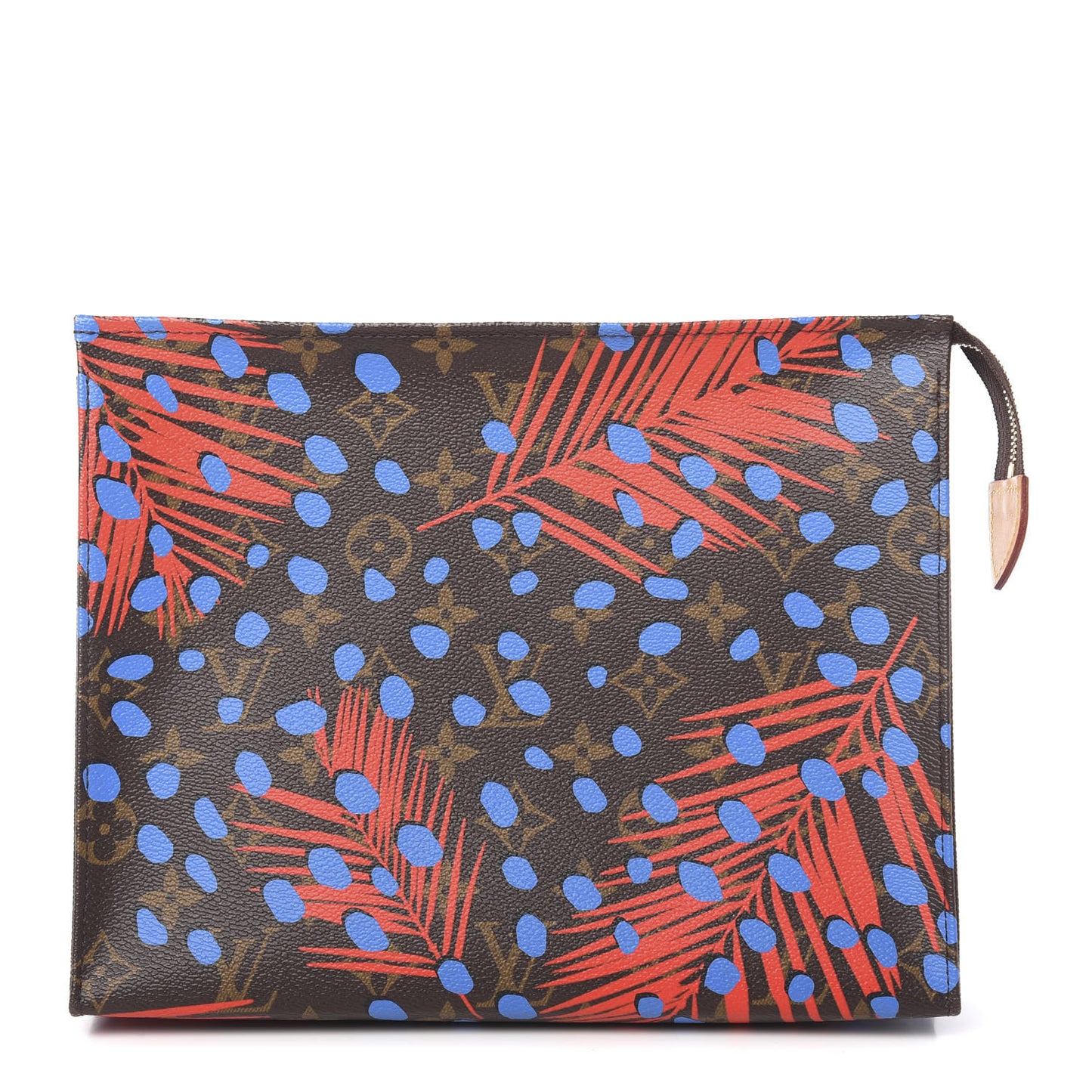 Monogram Jungle Dots Toiletry Pouch 26 Coquelicot Denim